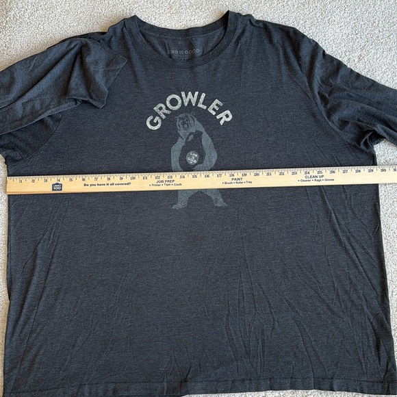 Life Is Good Gray Growler Bear Long‎ Sleeve Cool Tshirt Lightweight Mens XXXL - Picture 6 of 10